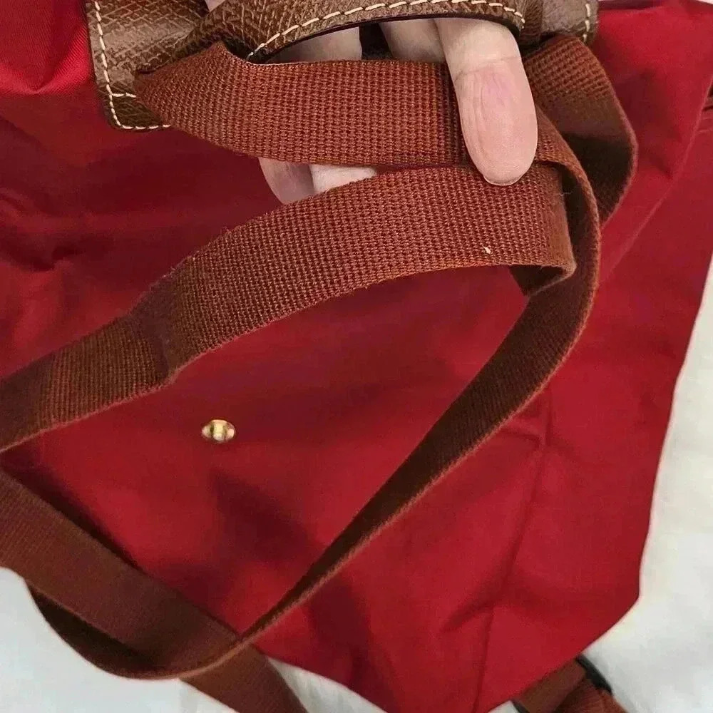 Red LongChamp Versatile Backpack - Picture 10 of 16
